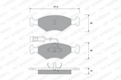 Комплект тормозных колодок, дисковый тормоз WEEN купить