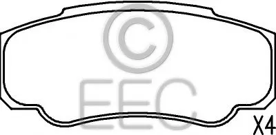 Комплект тормозных колодок, дисковый тормоз EEC купить