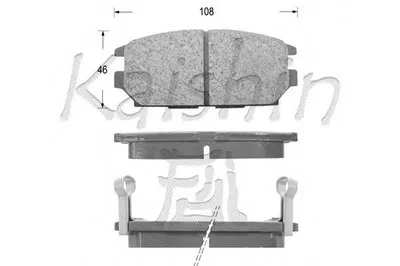 Комплект тормозных колодок, дисковый тормоз KAISHIN купить