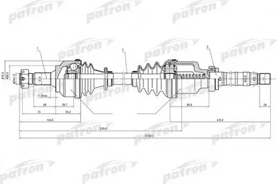 Приводной вал PATRON купить