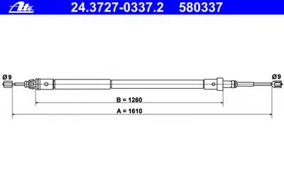Трос, стояночная тормозная система ATE купить