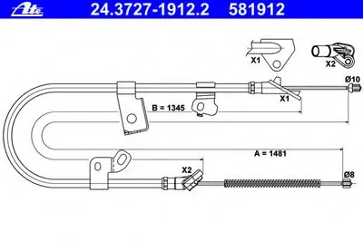 Трос, стояночная тормозная система ATE купить