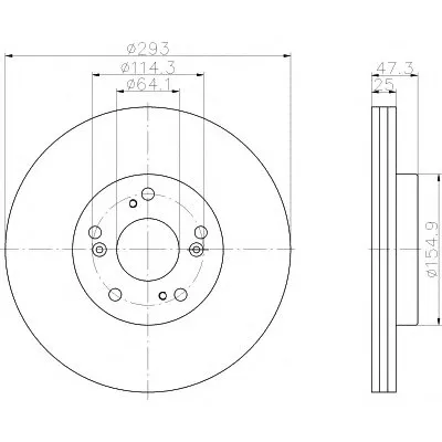 Тормозной диск PRO HELLA PAGID купить