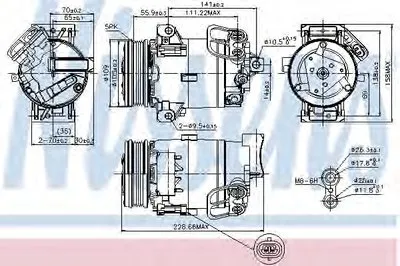 Компрессор, кондиционер NISSENS купить