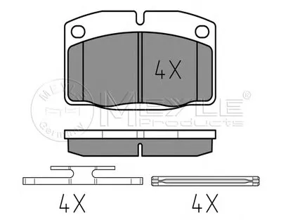 Комплект тормозных колодок, дисковый тормоз PLATINUM PAD MEYLE купить