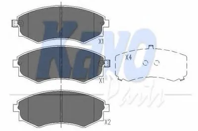 Комплект тормозных колодок, дисковый тормоз KAVO PARTS купить