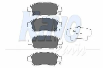 Комплект тормозных колодок, дисковый тормоз KAVO PARTS купить