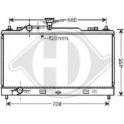 Радиатор, охлаждение двигателя DIEDERICHS купить