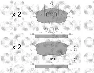 Комплект тормозных колодок, дисковый тормоз CIFAM купить
