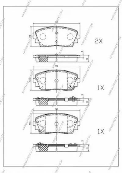 Комплект тормозных колодок, дисковый тормоз NPS купить
