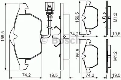 Комплект тормозных колодок, дисковый тормоз BOSCH купить