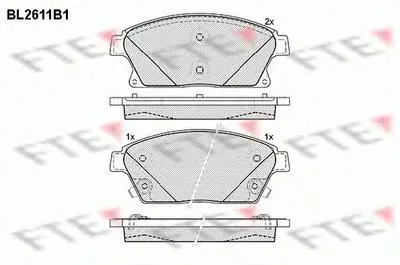 Комплект тормозных колодок, дисковый тормоз FTE купить