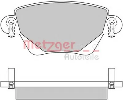 Комплект тормозных колодок, дисковый тормоз METZGER купить