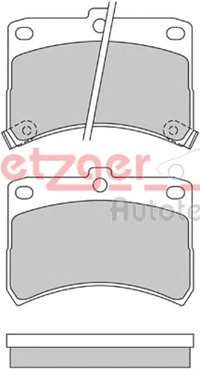 Комплект тормозных колодок, дисковый тормоз METZGER купить