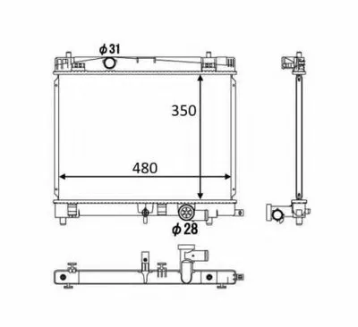 Радиатор, охлаждение двигателя NRF купить