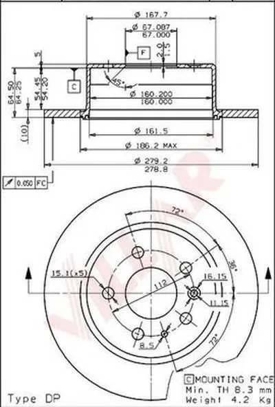 Тормозной диск VILLAR купить