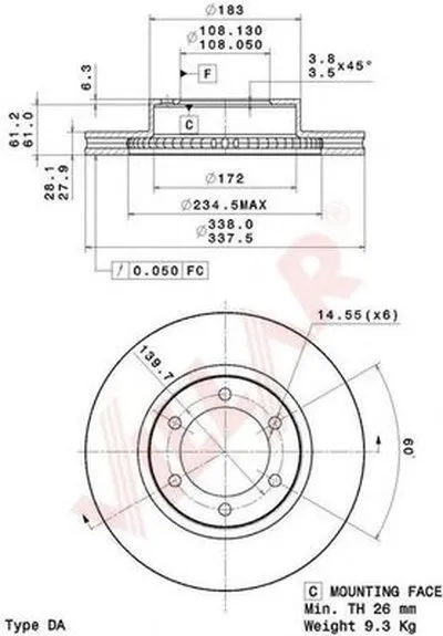 Тормозной диск VILLAR купить