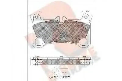 Комплект тормозных колодок, дисковый тормоз R BRAKE купить