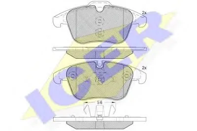 Комплект тормозных колодок, дисковый тормоз ICER купить