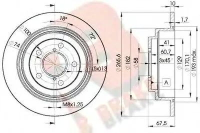 Тормозной диск R BRAKE купить