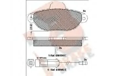 Комплект тормозных колодок, дисковый тормоз R BRAKE купить