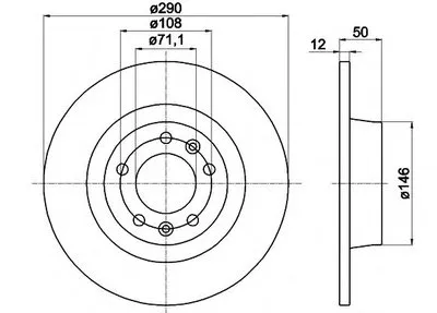 Тормозной диск PRO HELLA купить