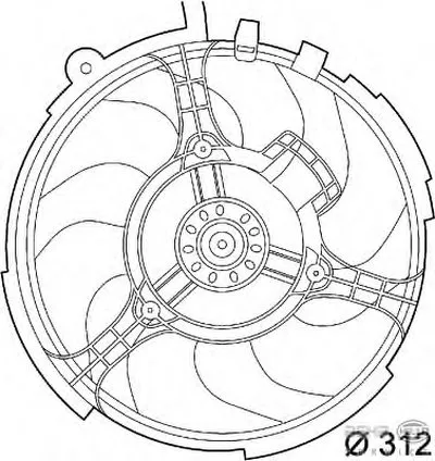 Вентилятор, охлаждение двигателя BEHR HELLA SERVICE HELLA купить
