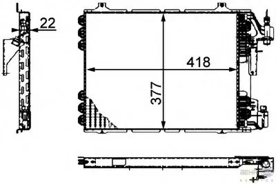 Конденсатор, кондиционер BEHR HELLA SERVICE HELLA купить