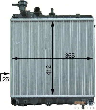 Радиатор, охлаждение двигателя BEHR HELLA SERVICE купить