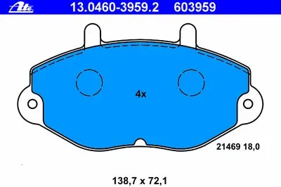 Комплект тормозных колодок, дисковый тормоз ATE купить