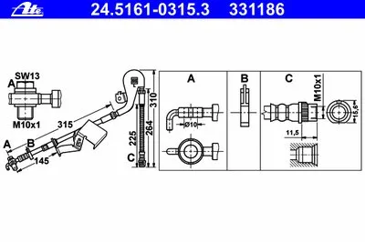 Тормозной шланг ATE купить