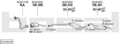 Система выпуска ОГ BOSAL купить