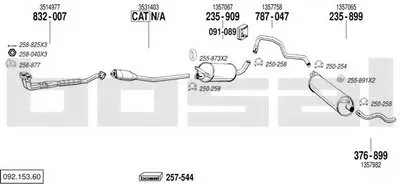 Система выпуска ОГ BOSAL купить