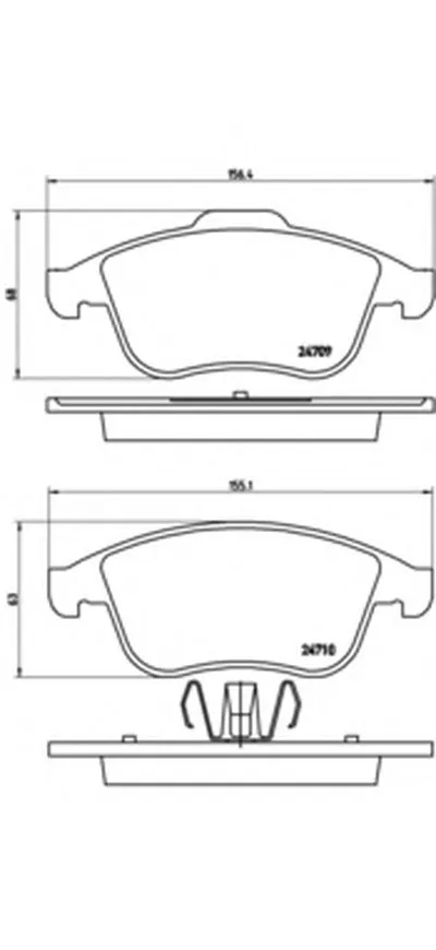 Комплект тормозных колодок, дисковый тормоз BREMBO купить