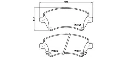 Комплект тормозных колодок, дисковый тормоз BREMBO купить