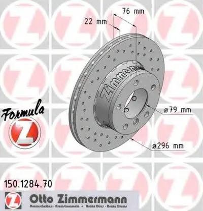 Тормозной диск FORMULA Z BRAKE DISC ZIMMERMANN купить