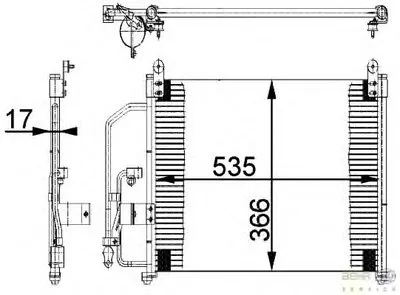 Конденсатор, кондиционер BEHR HELLA SERVICE купить