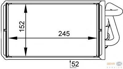 Теплообменник, отопление салона BEHR HELLA SERVICE купить