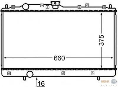 Радиатор, охлаждение двигателя BEHR HELLA SERVICE купить