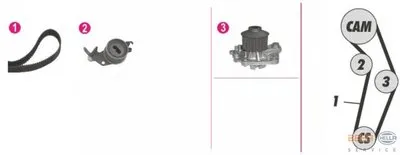 Водяной насос + комплект зубчатого ремня BEHR HELLA SERVICE купить