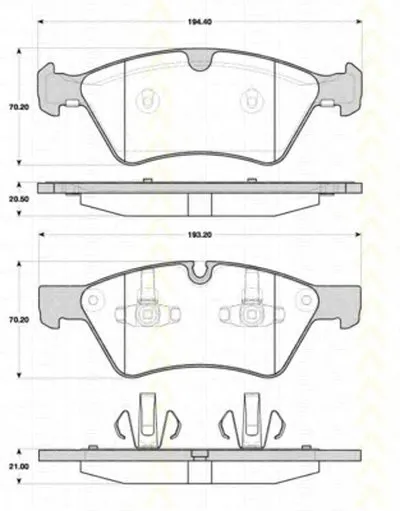 Комплект тормозных колодок, дисковый тормоз TRISCAN купить