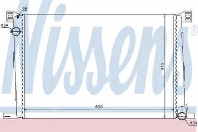 Радиатор, охлаждение двигателя NISSENS купить