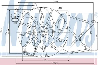 Вентилятор, охлаждение двигателя NISSENS купить
