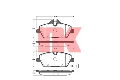 Комплект тормозных колодок, дисковый тормоз NK купить
