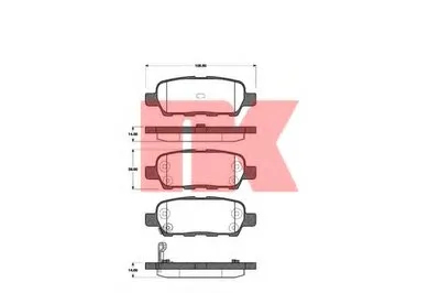 Комплект тормозных колодок, дисковый тормоз NK купить