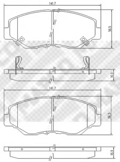 Комплект тормозных колодок, дисковый тормоз MAPCO купить