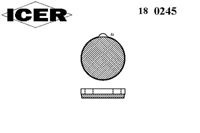 Комплект тормозных колодок, дисковый тормоз ICER купить