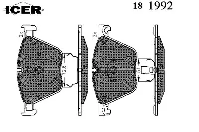 Комплект тормозных колодок, дисковый тормоз ICER купить