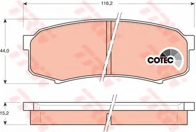 Комплект тормозных колодок, дисковый тормоз COTEC TRW купить