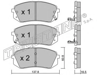 Комплект тормозных колодок, дисковый тормоз TRUSTING купить